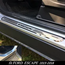 Nova FUGA Tampa Do Peitoril Da Porta Da Placa Do Carro de Aço Inoxidável do Peitoril Da Porta Scuff Placa para FORD ESCAPE 2014-2018