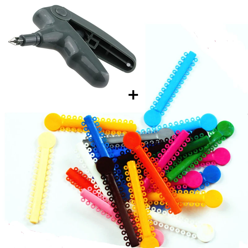 

Dental Ligature Gun Dispenser Orthodontic+ 40PC Ligature Ties Brace Multi-Color For Dentistry Lab Free Shipping