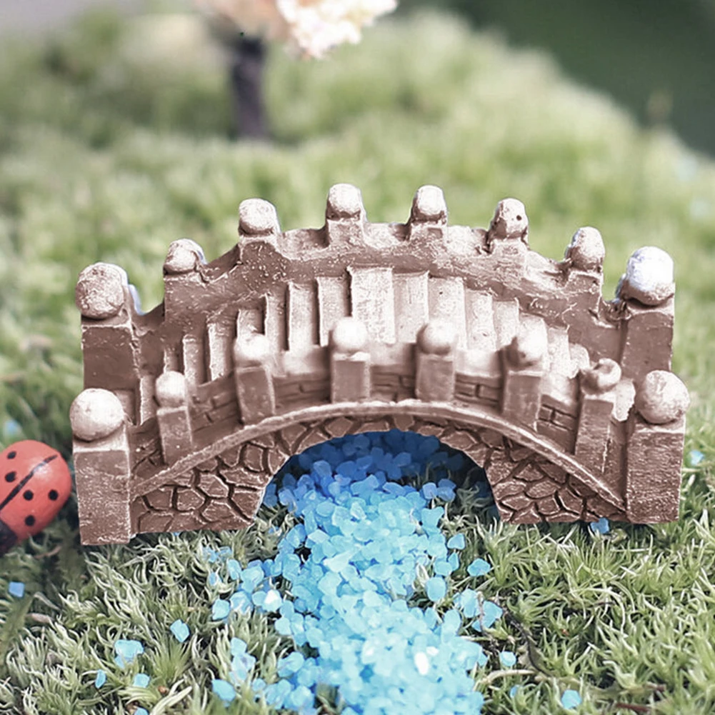 Мини мост смолы садовое украшение миниатюрное Сказочный Сад офисный Декор DIY игрушка(серый