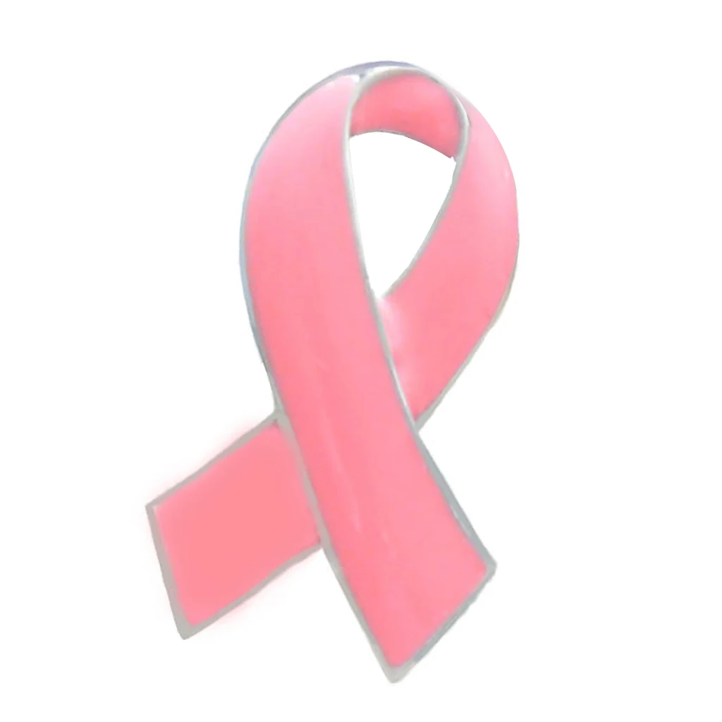 Zinc Alloy Brooche Breast Cancer Awareness Ribbon Clothing Accessory Brooch Pins Women Fashion Jewelry 