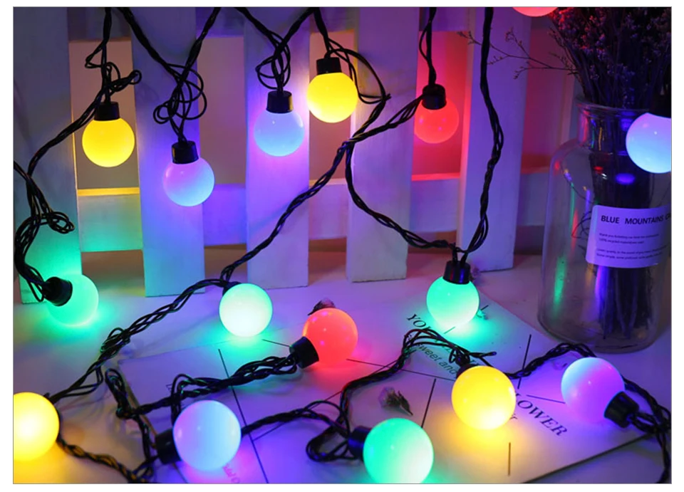Connectable Vintage Festoon Ball LED String Lights Christmas Fairy Holiday Lights Decoration For Garden Outdoor Party Garland (11)