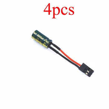 

4PCS Filter Anti-interference 1000uf Capacitor Bank Regulated with Cable for Receivers RC Drone Aircraft Spare Parts