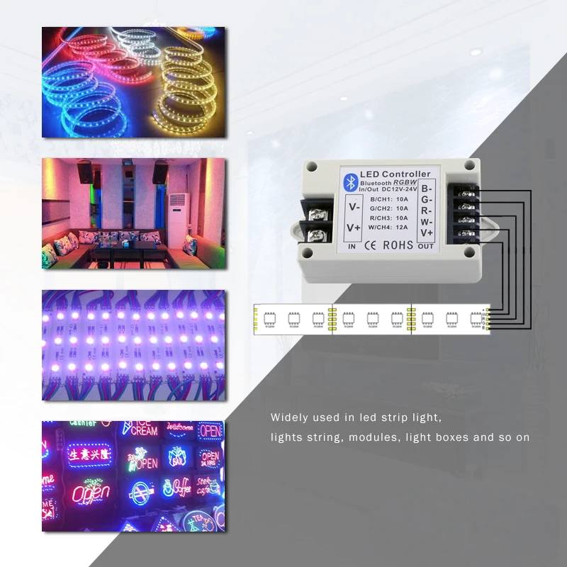 Беспроводное светодиодное управление Bluetooth RGBW устройство управления для
