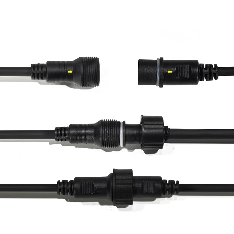 

4pcs Waterproof Power Cable & DMX Signal Cable Connector 1M Plug Power Cable great quality For LED Stage Light