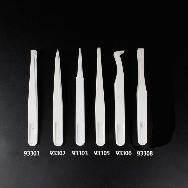 

YTH Anti-static ESD Plastic Tweezers Set Pointed Flat Curved Tips Tweezers for Electronics Phone PCB Repair Tools Kit hand tools