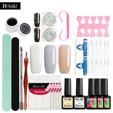 Bukaki 3 цвета гель Дизайн ногтей инструмент уф-led-гель ногтей База Лаки для ногтей гель Лаки для ногтей 2 chameleon облако ногтей Блёстки маникюрный набор