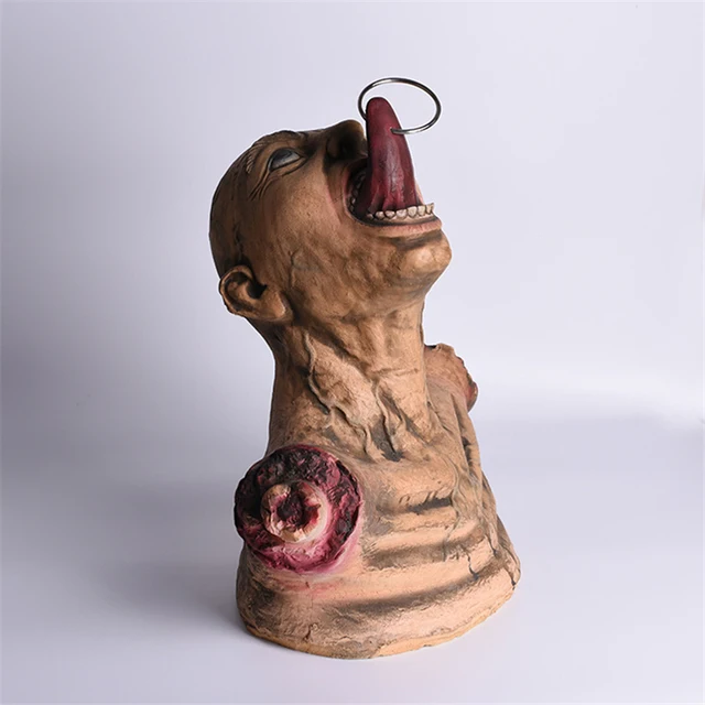 Cheap Halloween Evil Died People Toys Halloween Horror Props Haunted House Room Escape Scary Props Terror Big Tongue Crawling Zombies