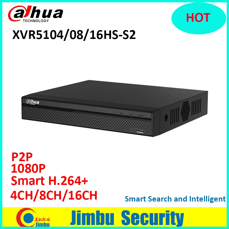 

Dahua XVR video recorder XVR5104HS-S2 XVR5108HS-S2 XVR5116HS-S2 1080P H.264+ Support HDCVI/AHD/TVI/CVBS/IP video inputs
