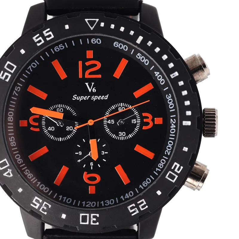 Модные мужские кварцевые часы Deco Sub Dials люминесцентные стрелки Хронограф