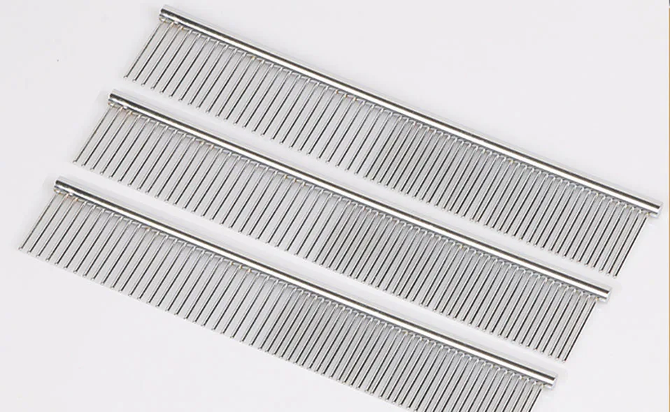 Silver Stainless Steel Pet Hair Comb for cats dog Brush hair Remover cat Comb, Durable Cat Grooming Tool For Long Hair Dogs Cats (8)