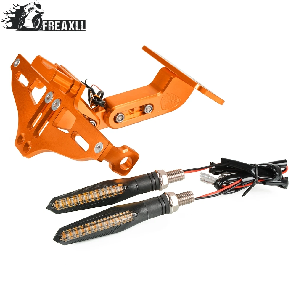 

Universal Motorcycle License Plate Bracket Holder With LED Light For Buell 1125R M2 Cyclone MODEL S1 Lightning X1 Lightning