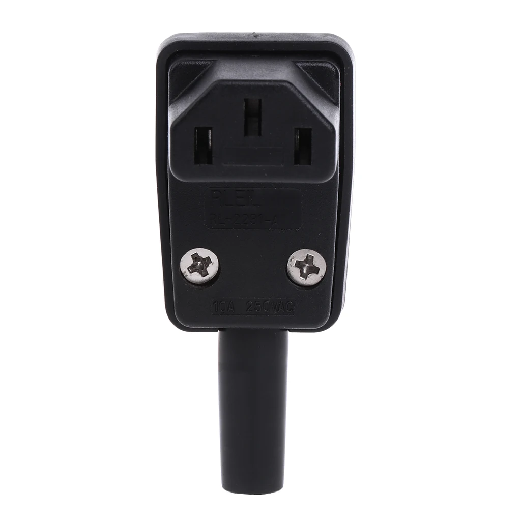 IEC C13 Right Angle Female 10A 250V Socket Plug Connector Adapter Outlet