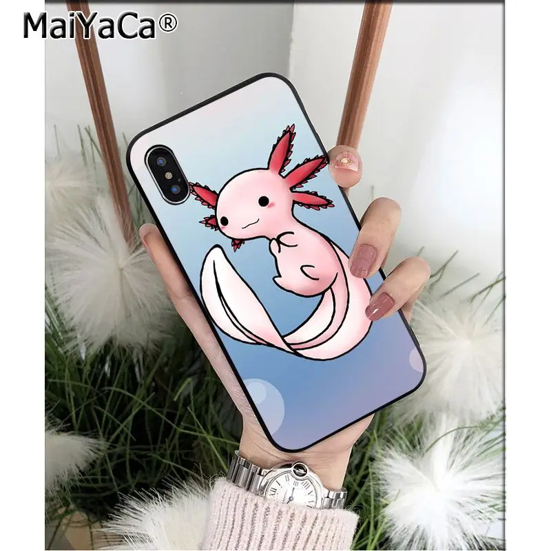 MaiYaCa милый животный Axolotl клиент высокого качества чехол для телефона Apple iPhone 8 7 6 6S Plus X XS MAX 5 5S SE XR чехол