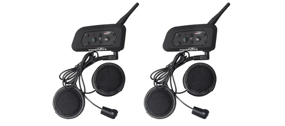 2017 Fodsports 2 pcs V6 Pro Motorcycle Helmet Bluetooth Headset