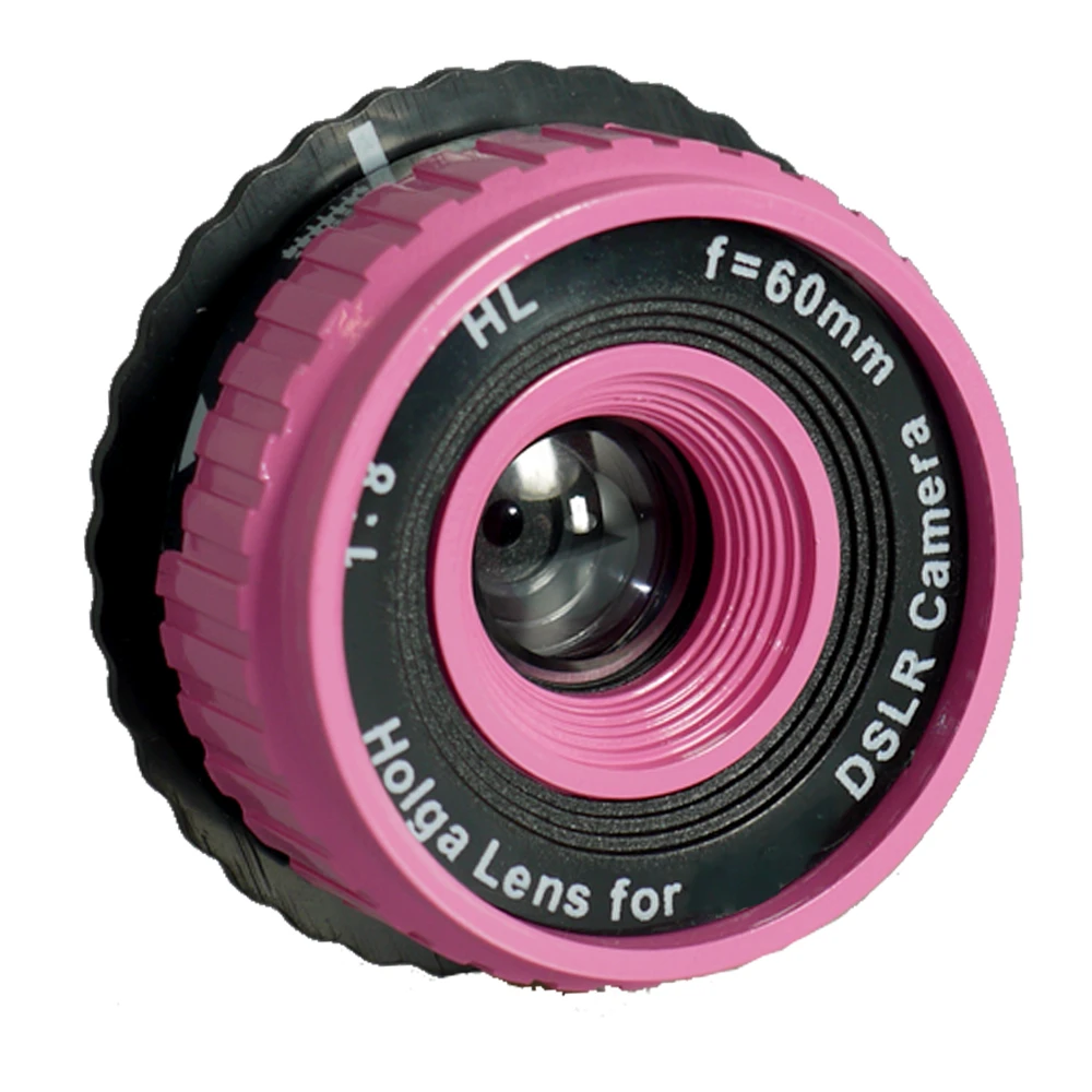Lomo Holga DSLR Lens Pink HLC for Canon Digital Camera EOS EF system