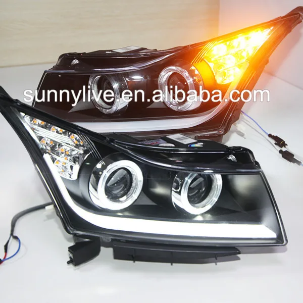 

For CHEVROLET Cruze LED Strip Head Lamp Angel Eyes 2009-2012 year DQ