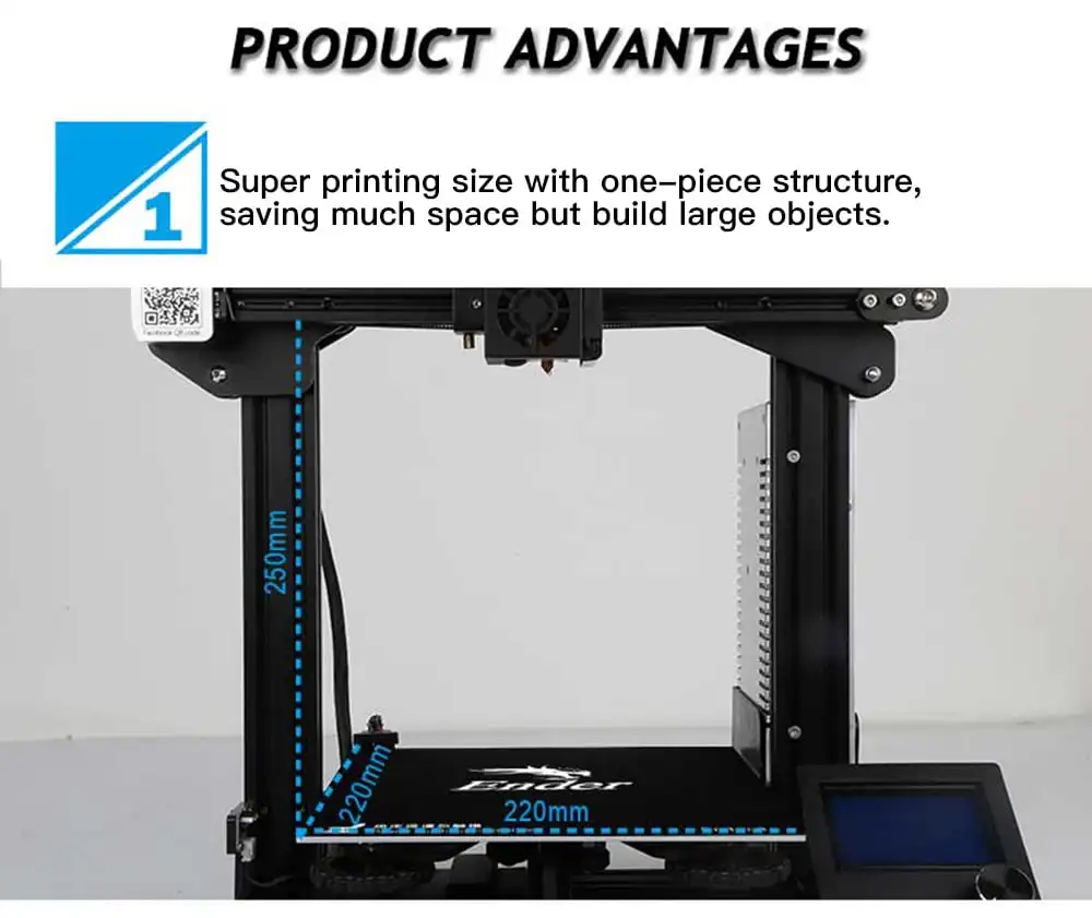 NEWEST Creality3D Ender 3 DIY 3D Printer Kit V-slot Prusa I3 DIY 3D Printer Kit  MK10 Extruder 1.75mm 0.4mm Nozzle 1