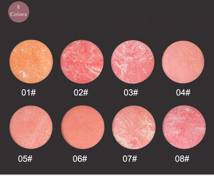 UBUB 8 Color Baked Blush Make up Blush Rose Bronzer Mineralize Rubor Cheek Color Blusher Palette Petal Face Blush (3)