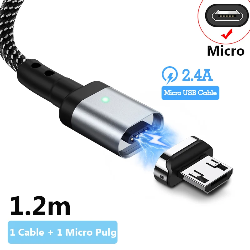 Suntaiho Магнитный кабель Micro usb Тип C магнитная зарядка провод для зарядки Быстрая Зарядка адаптер телефон iOS 12 МАГНИТ Зарядное устройство usb c для iphone samsung xiaomi - Цвет: Android micro