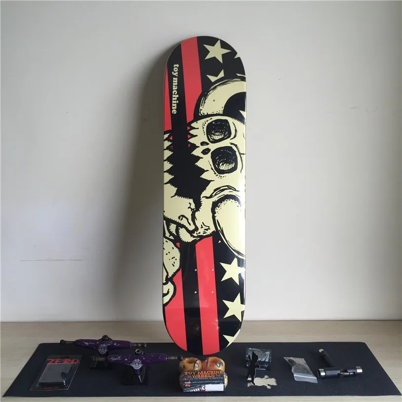 Pro Toymahinc Skateboard 8" Deck Trucks Wheels & Bearings Mixed