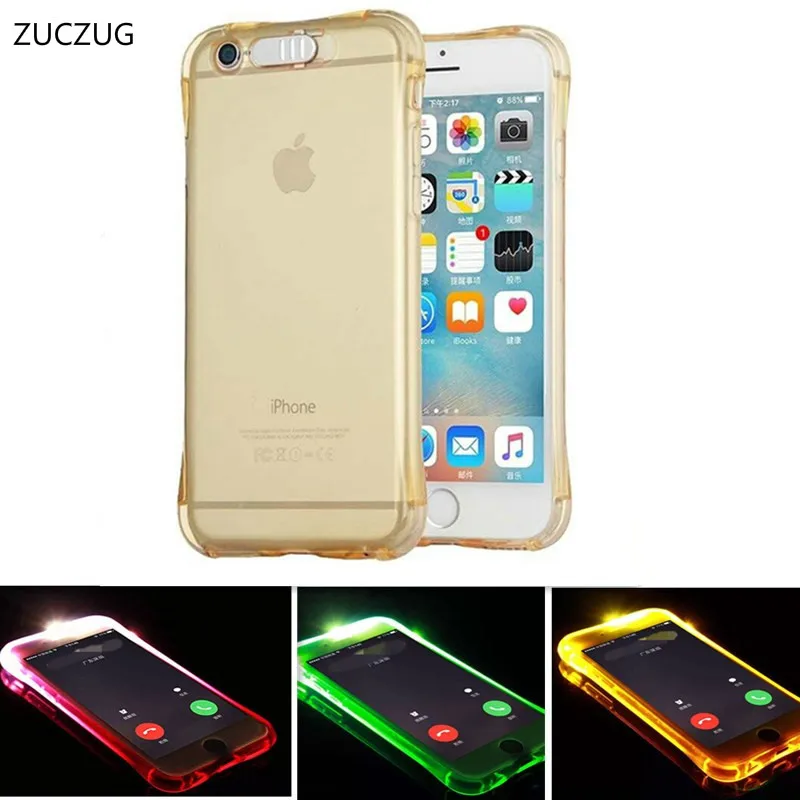 Чехол для телефона с светодиодной вспышкой ZUCZUG iPhone 6 6S plus мягкий чехол 7/7 plus|case for