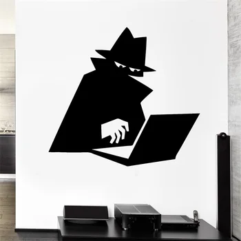 

Wall Decal Spy Shadow Cloak Computer Hacker Hat Agent Vinyl Stickers