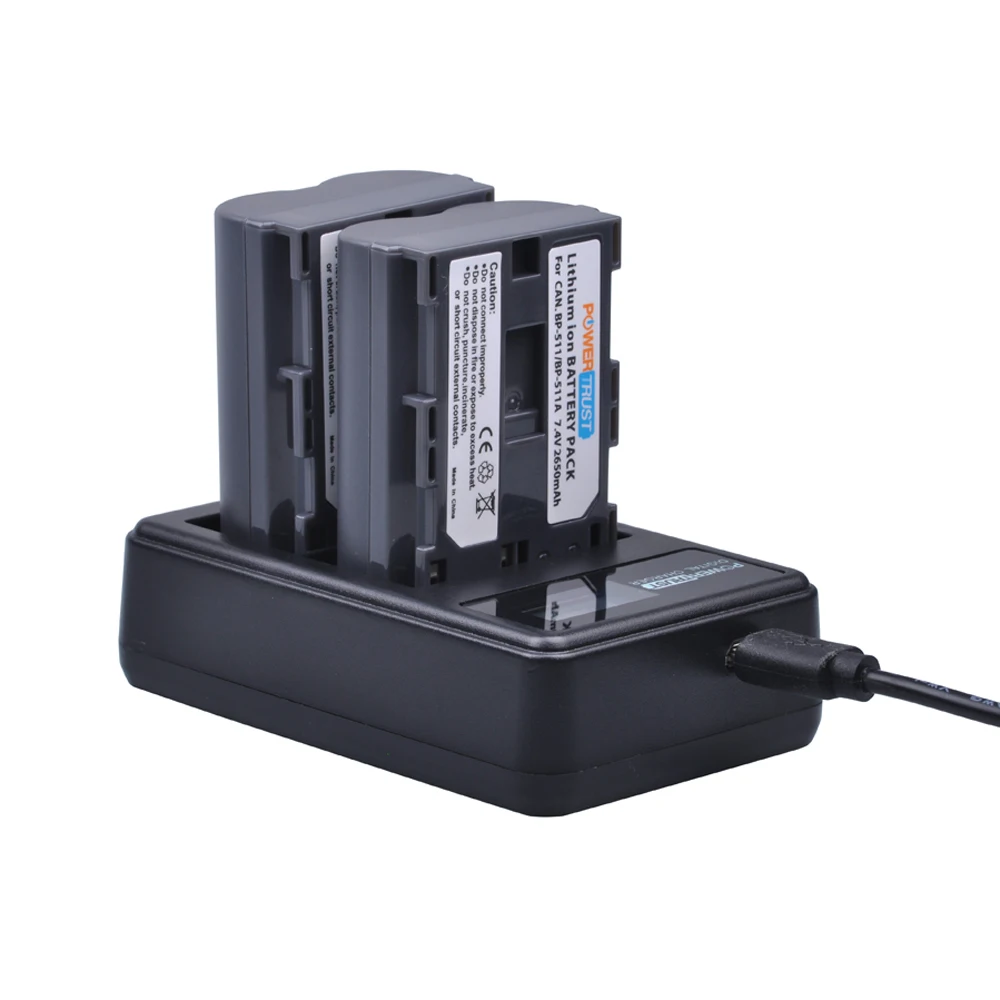 Online 2 stücke 2650mAh BP 511 BP 511 BP511 BP511A Batterie + LCD USB Dual Ladegerät für Canon EOS 40D 300D 5D 20D 30D 50D