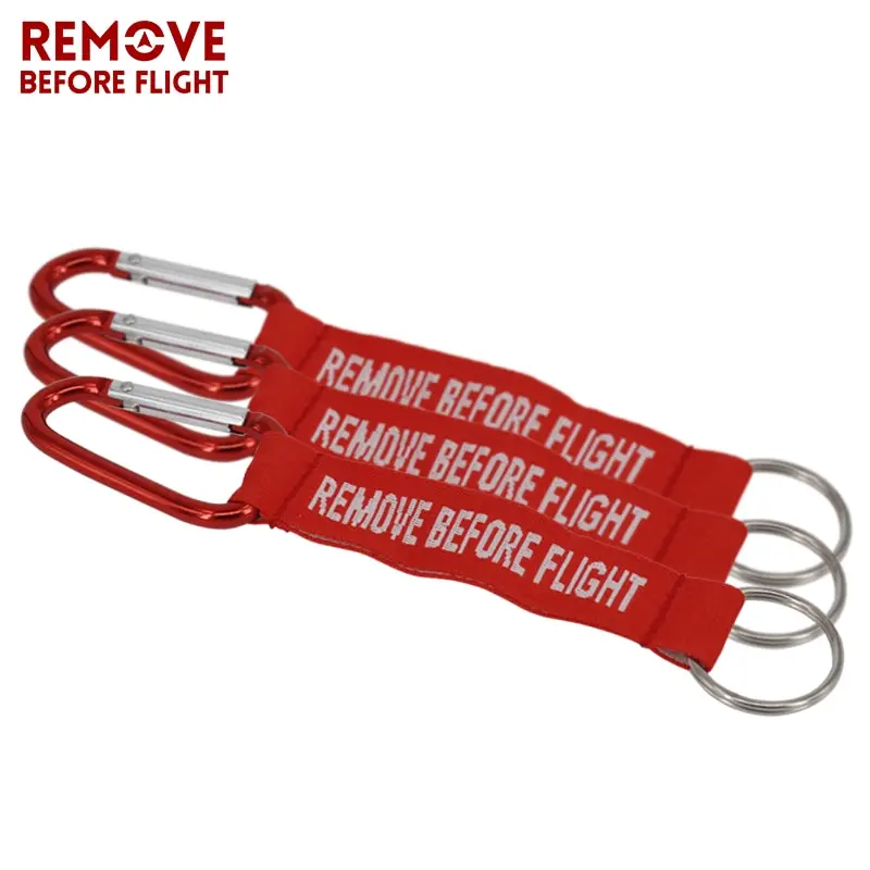 Remove Before Flight Fashion Key Chain Red Embroidery Key Fobs Chain for Aviation Tags OEM Key Chain Jewelry Llaveros Hombre (3)