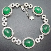 Натуральный халцедон, браслет-цепочка,, натуральный халцедон, серебро 925 пробы, 3ct* 5 шт, драгоценные камни# BL16030114