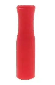 11 цветов Силиконовые наконечники для соломинки из нержавеющей стали для предотвращения столкновений зубов соломинки Крышка силиконовая трубочка советы - Цвет: red
