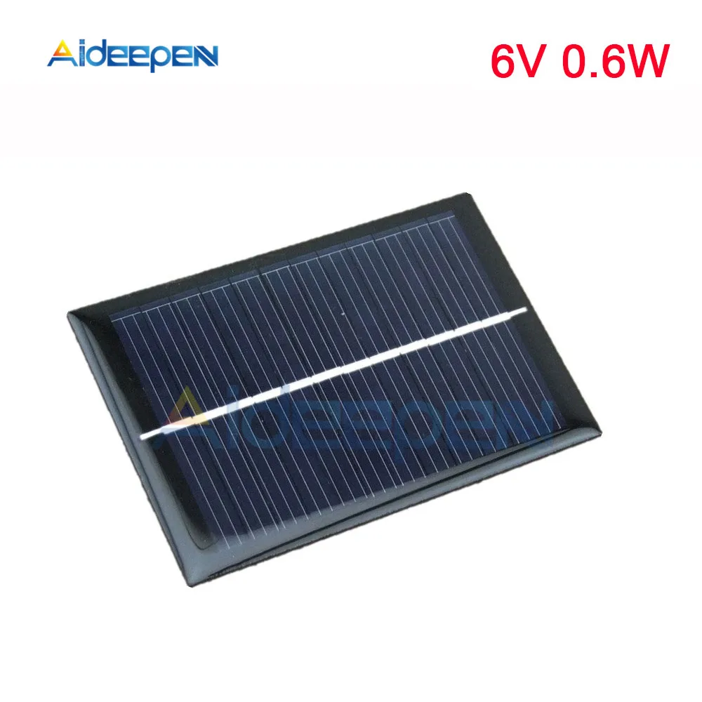 Солнечная панель 0,05 Вт 0,6 Вт 1 Вт 1,5 Вт мини система солнечной энергии сделай сам для солнечных батарей зарядное устройство для сотового телефона 0,5 В 6 в 9 в домашнее освещение - Цвет: 6V 0.6W