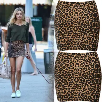 

Sexy Women Animal Leopard Print Skirt Bodycon Mini Short Skirt 2016