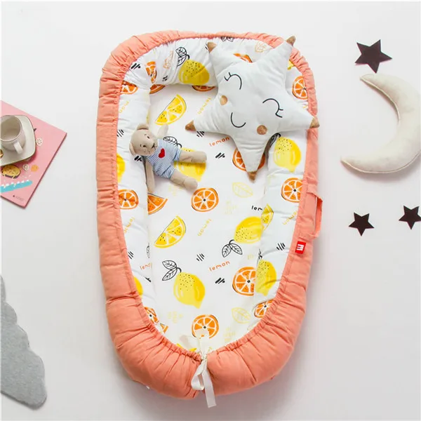 Моющиеся детские гнездо кровать туристическая кроватка кроватки для новорожденных-Кокон младенческой колыбели детская люлька бампер для детской кроватки - Цвет: C13 Baby Nest Bed