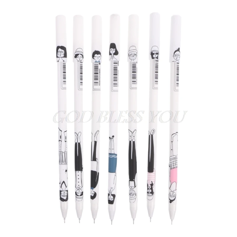 

Fine Hand-painted Gel Pen Girls Boys Balck Ink Stationery School Writing Pens