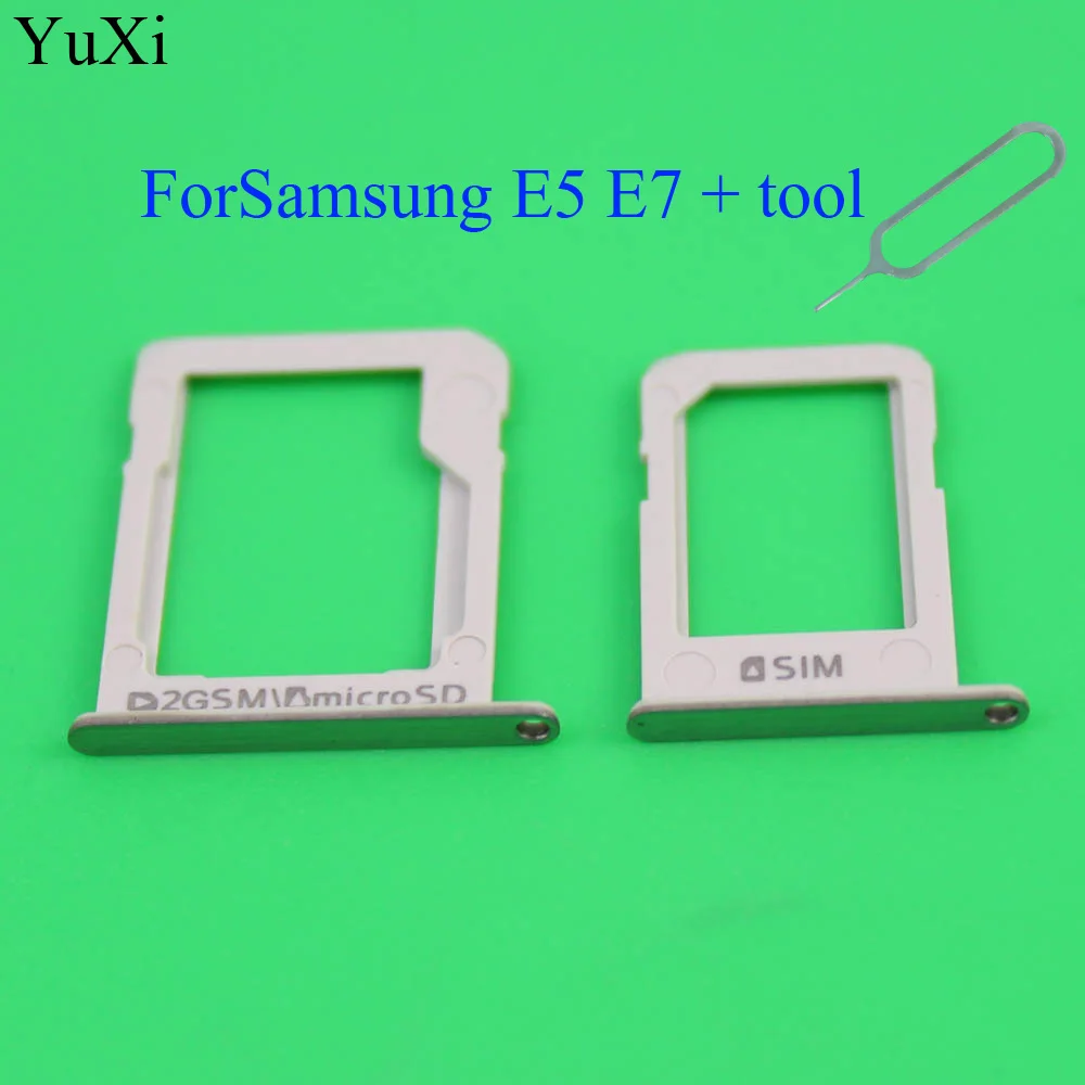 Держатель лотка для sim-карт YuXi + слот Micro SD адаптеры Samsung Galaxy E5 E500 E7 E700 запчасти