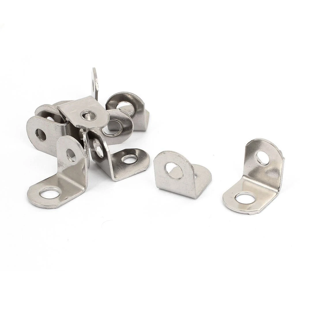 

10 Pcs Stainless Steel Corner Brace Joint Right Angle Bracket 17x17mm Silver