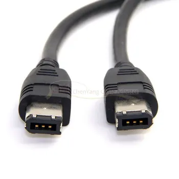 

10pcs 6 PIN to 6PIN FireWire 400 to FireWire 400 6-6 ilink Cable IEEE 1394 1.8m/6FT Black For Digital camera or external CD-ROM