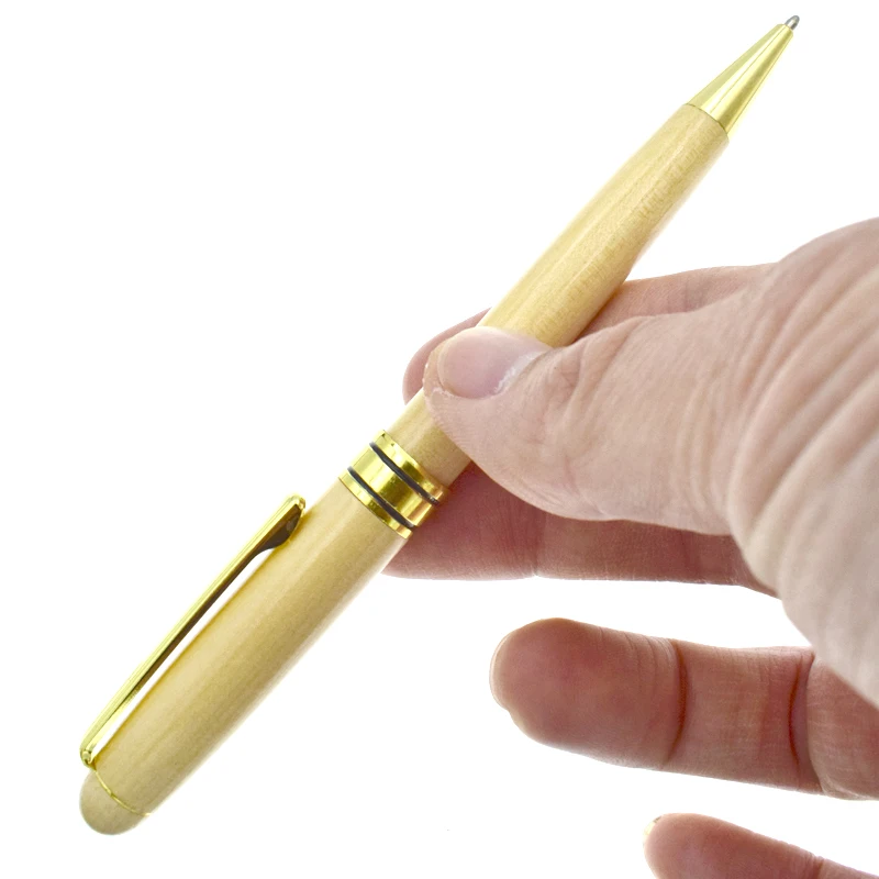 Деревянная ручка, роскошная шариковая ручка 0,5 мм, черные чернила, сменный валик, шариковая ручка из натурального клена, деревянные ручки для подписи, товары для продажи, уголок радости