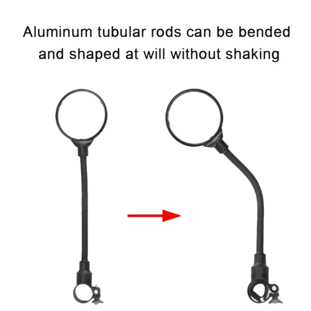 

Accessories Left Right Round Side Mirror Rear View Bicycle Adjustable Professional Parts Flexible Replacement Hose Safety Bike