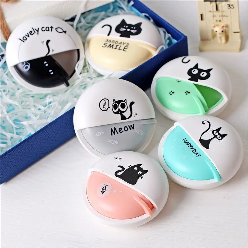 Cute Cat Earphones 3.5mm Jack In Ear Wired Earphone Storage Case For