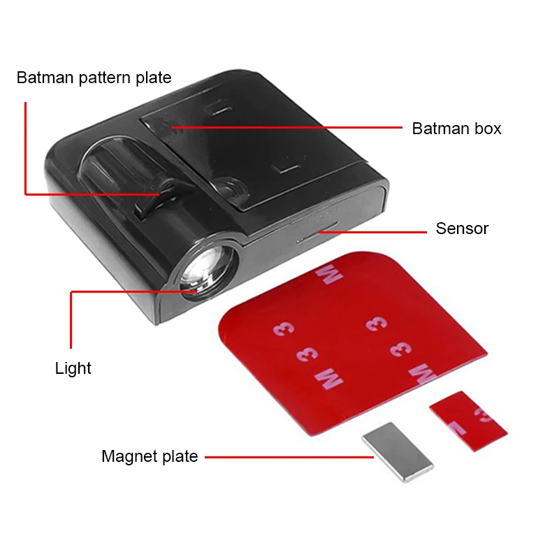 2 قطعة العالمي سيارة لاسلكية الباب مرحبا شعار كشاف ضوئي LED مصباح ليزر دون البطارية