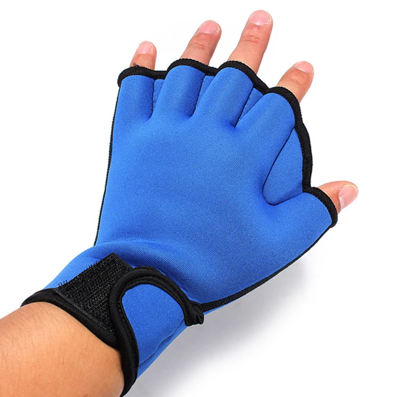 

1 Pair Swim Fins Hand Surfing Frogs Webbed Flippers Gloves Half fingers Paddles Training For Swimming