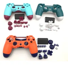 Berry azul y puesta de sol carcasa naranja cubierta de Shell botón Kits de reemplazo para PS4 Pro Slim 4,0 JDS 040 controlador