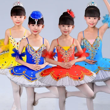 

Girls Ballet Dress Professional Tutu Ballerina Party Dancewear Competition Stage Performance Ballet Clothes For Kids DNV10930