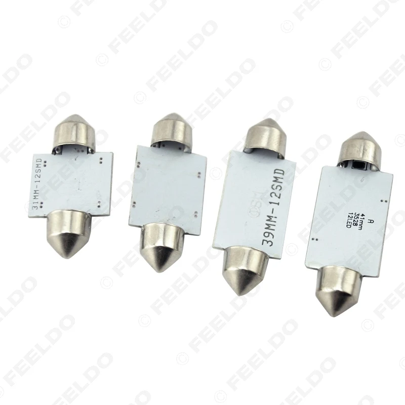 FEELDO 1 шт. супер белый 1210 12SMD Автомобильная гирлянда купольная лампа для чтения