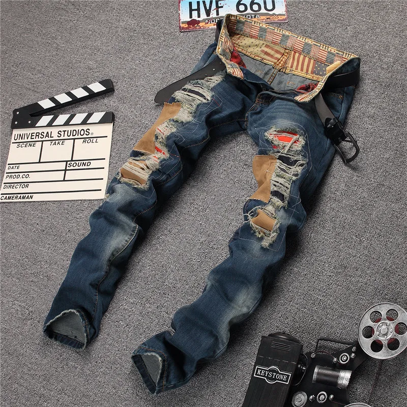 New Arrival Stylish Cool Light Blue Jeans Men Punk Gescheurde Patchwork Destroyed Ripped Jeans Slim Straight Streetwear Trousers Trouser Jumpsuit Trousers Outdoortrousers Aliexpress New Arrival Stylish Cool Light Blue Jeans Men Punk Gescheurde Patchwork Destroyed Ripped Jeans Slim Straight Streetwear Trousers Trouser Jumpsuit Trousers Outdoortrousers Aliexpress