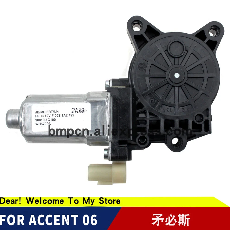 

For Hyundai Accent Kia Rio Power Window Motor Front Left OEM 98810-1G100