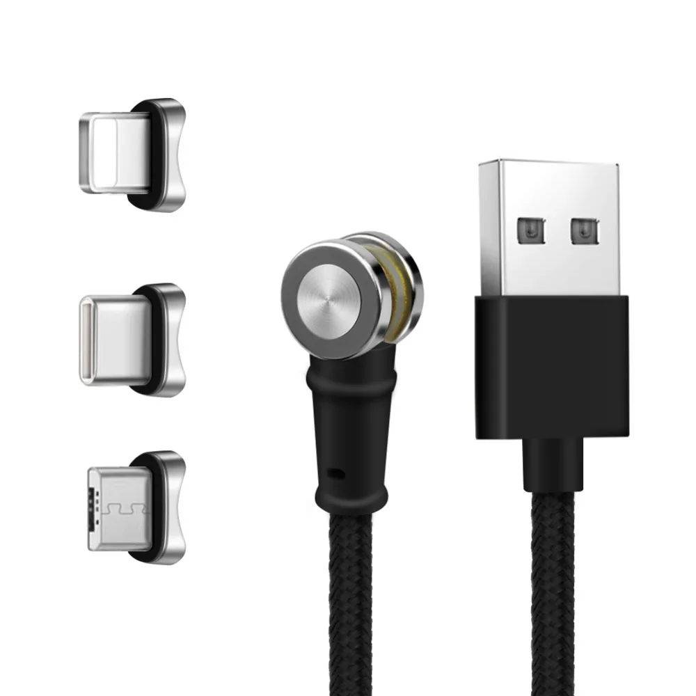 180 градусов полукруглый Магнитный Micro USB кабель для iPhone samsung type-c зарядный адаптер usb type C кабели для мобильных телефонов