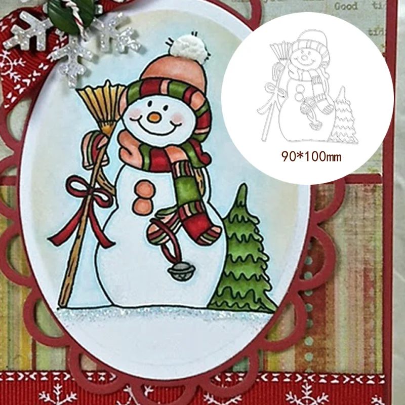 Christmas Snowman Metal Cutting Dies for DIY Paper Cards Scrapbooking Embossing Decorative Crafts Stamps Photos Album card | Дом и сад