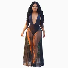 Летний сетчатый бандажный кардиган exy женский купальник бикини накидка прозрачная пляжная юбка саронг Парео длинные макси юбки A419